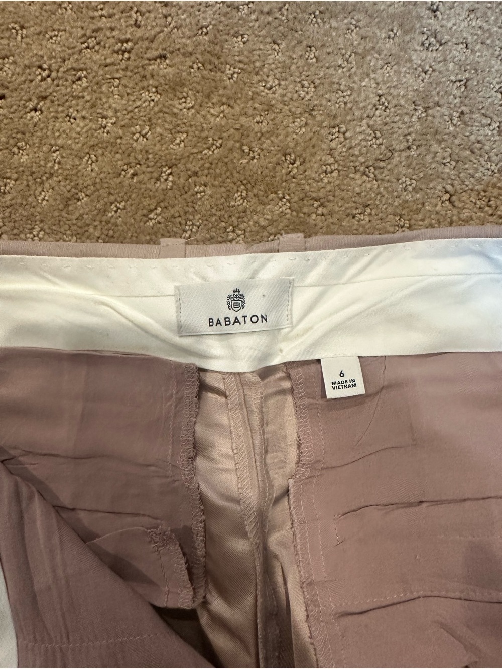 Babaton Dusty Mauve Effortless Pant